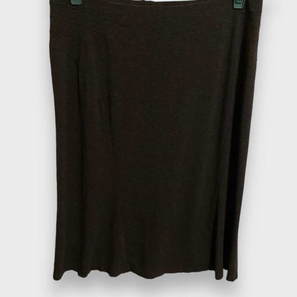 ANN TAYLOR Minimalist Charcoal Gray Midi Skirt 10